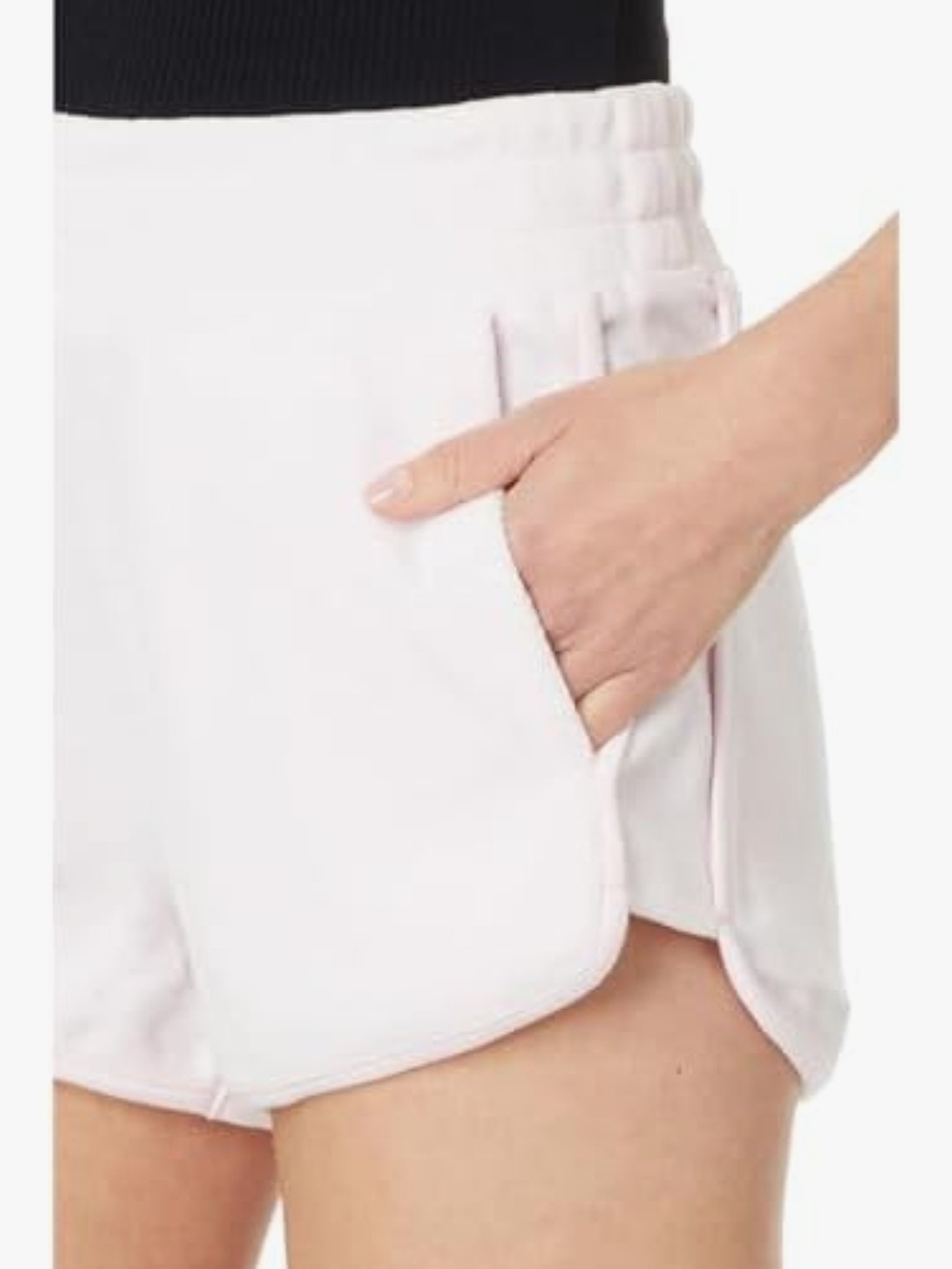 Juicy Couture Velour 'DUMP HIM' Scalloped Shorts In Soft Glow Pink S - Picture 7 of 11